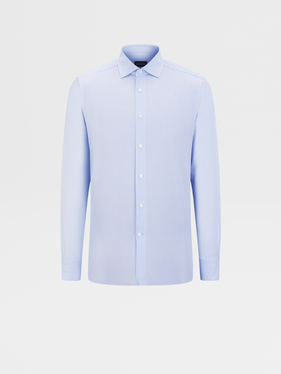 浅蓝色条纹 Trofeo™ 600 精裁衬衫，Milano 合身版型